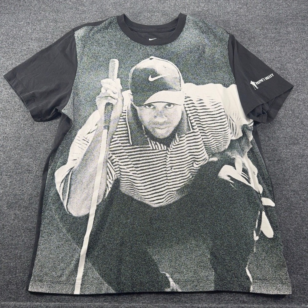 Nike Tiger Woods‎ Payne's Valley Golf Graphic T-Shirt Mens XL Black
